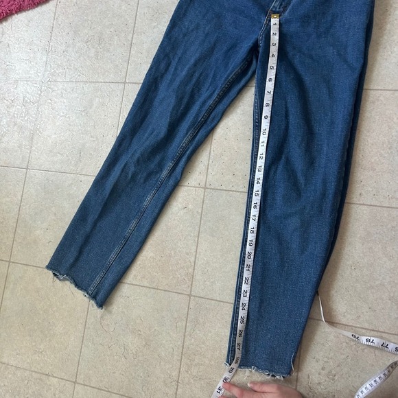 Abercrombie Zoe Ankle Straight Jeans Size 27 4R Natural Rise Raw Hem - Picture 5 of 5